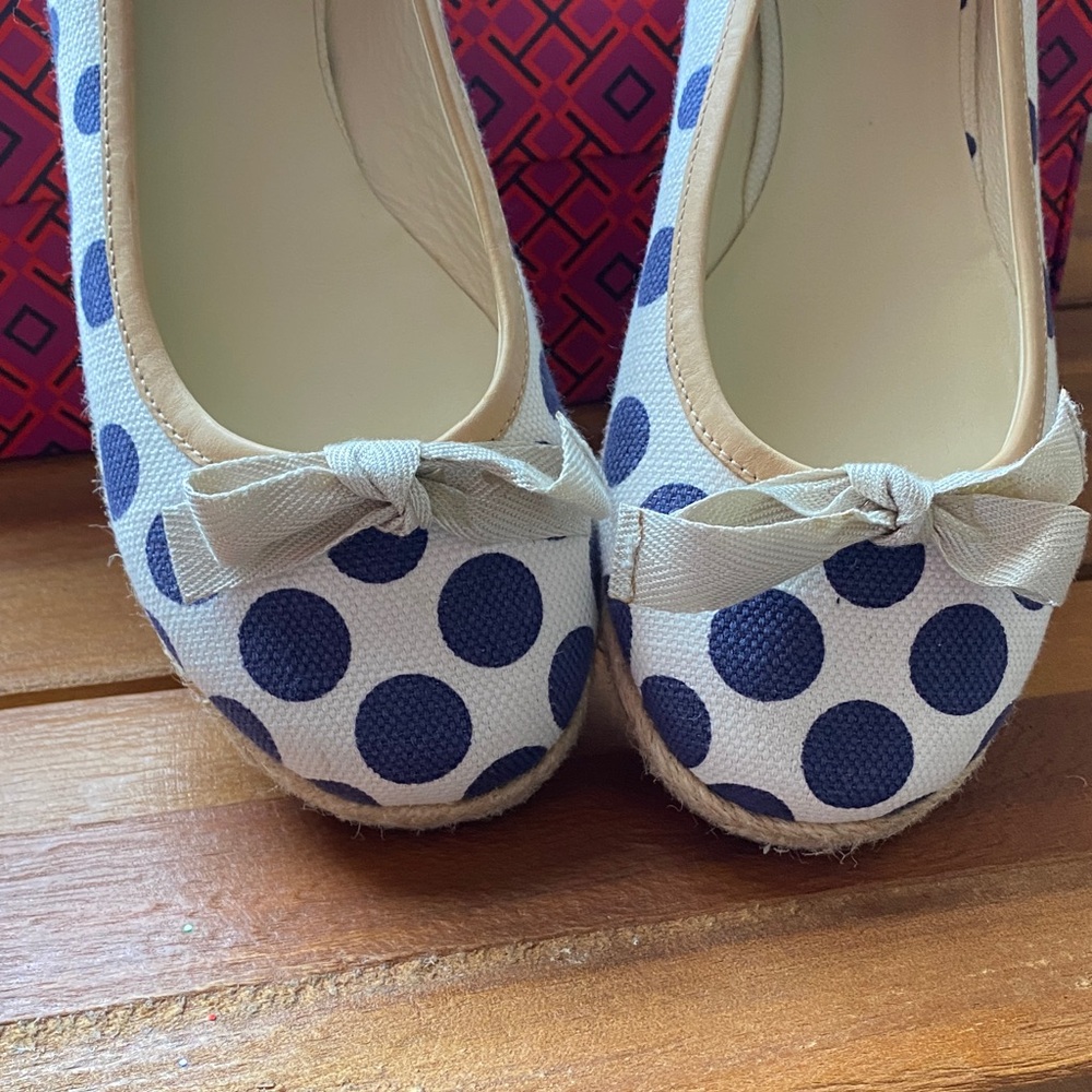 Miu Miu Blue Polka Dot Heels